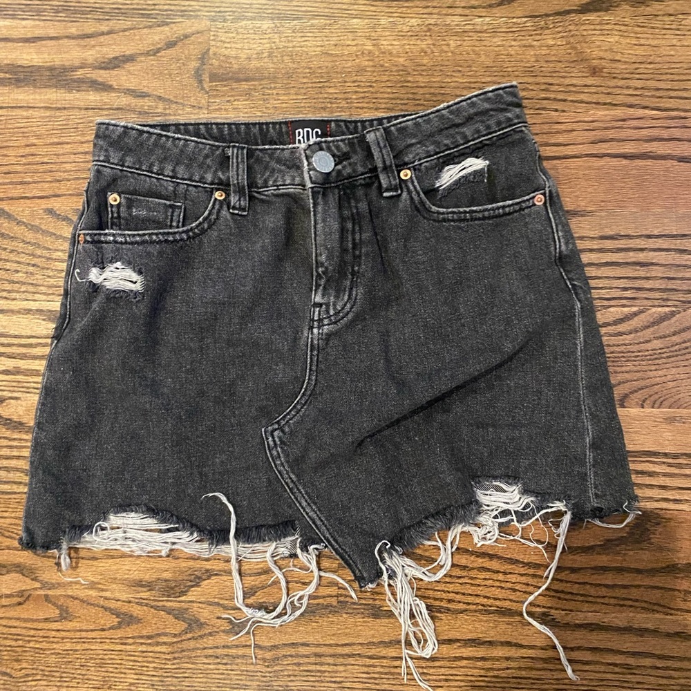 Black denim BDG skirt